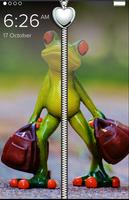 Frog Traveller Zipper Lock Affiche