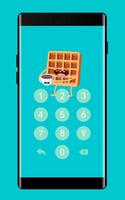 Bow Tie Lock Theme waffles PIN Lock Screen ảnh chụp màn hình 2