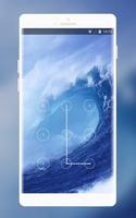 Lock theme for blue ocean Iphone 5s wallpaper Affiche
