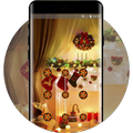 Lock theme for christmas tree night wallpaper