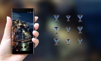 Lock theme for coastal city oppo f5 wallpaper ảnh chụp màn hình 2