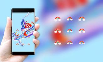 Lock theme for colorful brilliant oneplus 5t اسکرین شاٹ 2