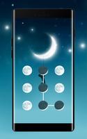 Moon APP Lock Theme Crescent Pin Lock Screen تصوير الشاشة 1