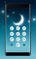 Moon APP Lock Theme Crescent Pin Lock Screen スクリーンショット 2