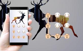 Deer APP LOCK Theme Horn Pin Lock Screen capture d'écran 3