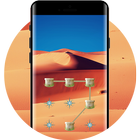 Desert APP Lock Theme Compass Pin Lock Screen آئیکن