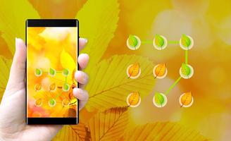 Autumn APP Lock Theme Fall Leaf Pin Lock Screen screenshot 3