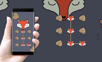 Fox APP Lock Theme Leaf Pin Lock Screen captura de pantalla 3