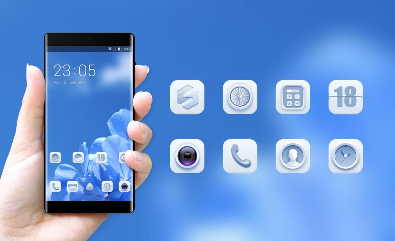 Theme For Life Bright Blue Flower Wallpaper For Android Apk Download