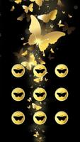 2 Schermata Butterfly APP Lock Theme Gold Pin Lock Screen