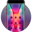 Lock theme for gradient neon light wallpaper