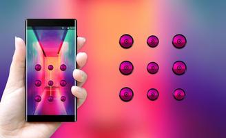 Lock theme for gradient neon light wallpaper capture d'écran 2