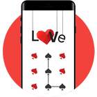 HeartS APP Lock Theme Poker Pin Lock Screen آئیکن