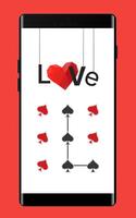HeartS APP Lock Theme Poker Pin Lock Screen syot layar 1