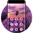 ikon Lavender APP Lock Theme Flower Pin Lock Screen