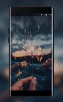 Lock theme for party night pretty fireworks скриншот 1