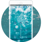 sea beach undersea bubbles lock theme आइकन