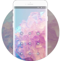 purple crystal texture lock theme