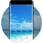 Lock theme for oppo f5 bright beach wallpaper icône