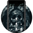 Bones APP Lock Theme 3D Skull Pin Lock Screen 아이콘