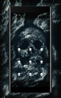 Bones APP Lock Theme 3D Skull Pin Lock Screen الملصق