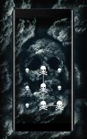 Bones APP Lock Theme 3D Skull Pin Lock Screen 스크린샷 1