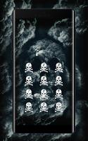 Bones APP Lock Theme 3D Skull Pin Lock Screen syot layar 2