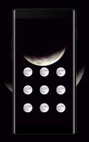 Space APP Lock Theme Moon Pin Lock Screen Affiche