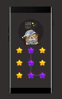 Star APP Lock Theme Owl Pin Lock Screen captura de pantalla 1