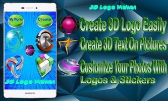3D Logo Maker & 3D Text Creator App 2018 Affiche