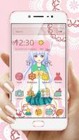 1 Schermata 3D Cute Lolita theme (Tap for more animation)