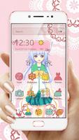 3D Cute Lolita theme (Tap for more animation) 스크린샷 1