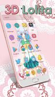 3D Cute Lolita theme (Tap for more animation) Screenshot 2