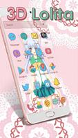 3D Cute Lolita theme (Tap for more animation) capture d'écran 2