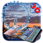 3D London Eye Ferris wheel Theme simgesi
