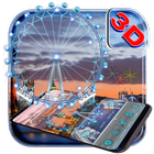 3D London Eye Ferris wheel Theme-icoon