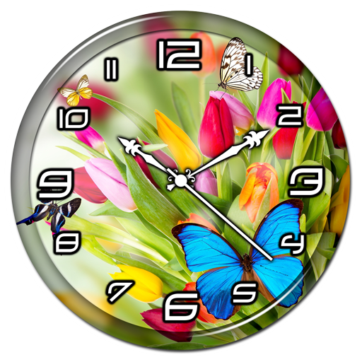Butterfly Clock Live Wallpaper