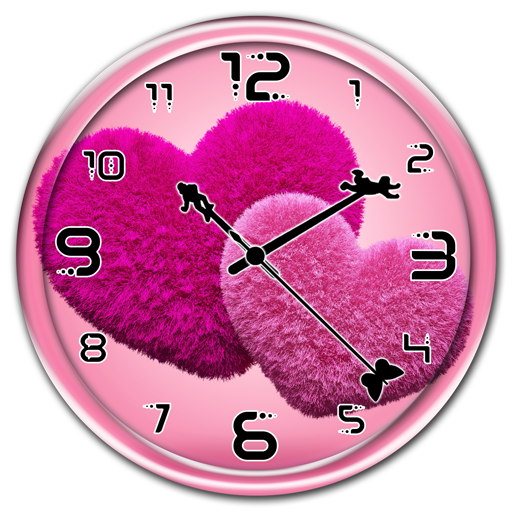 Fluffy Hearts Clock Live WP