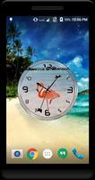 Flamingo Clock Live Wallpaper poster