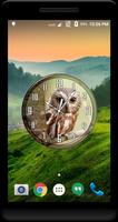 Owl Clock Live Wallpaper capture d'écran 1