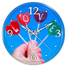 Lollipop Clock Live Wallpaper icône