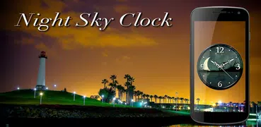 Night Sky Clock Live Wallpaper