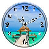 Paradise Clock Live Wallpaper icône