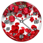 Rose Petals Clock Live WP آئیکن