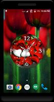 Rose Petals Clock Live WP ảnh chụp màn hình 1