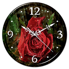 Rain Rose Clock Live Wallpaper icon