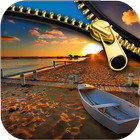Beach Zipper Lock Screen icône