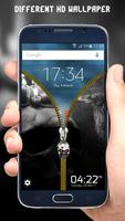 Skull Zipper Lock Screen captura de pantalla 1