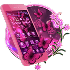 Rose Papillon Neon Theme icône