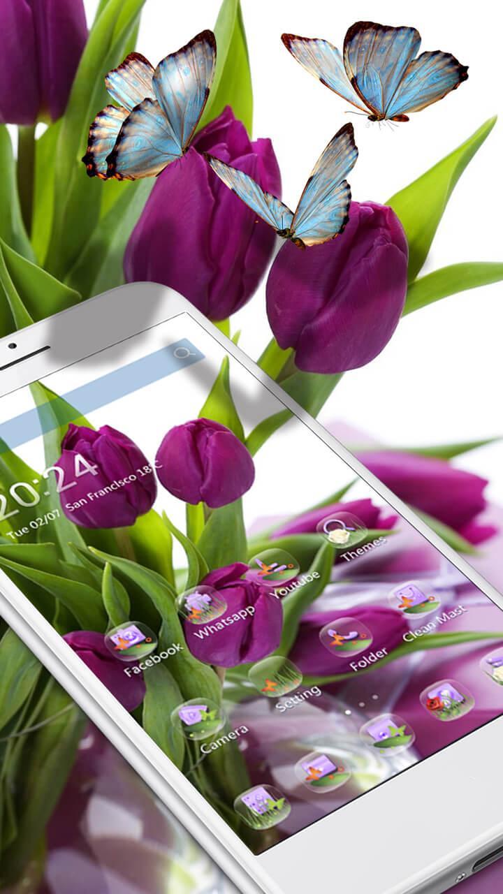 Android 用の Hd紫チューリップの壁紙 Apk をダウンロード